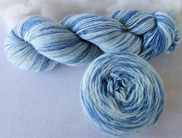 Laine superwash mérinos – teinture végétale indigo 1146-1147-1148-1149-1150