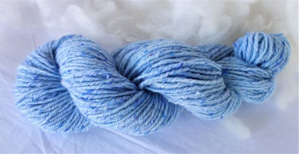 Laine filée mérinos (tweed) – bleue claire 1178