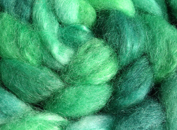 fibres filage BFL bluefaced leicester - mohair - vert 1926-1927-1928